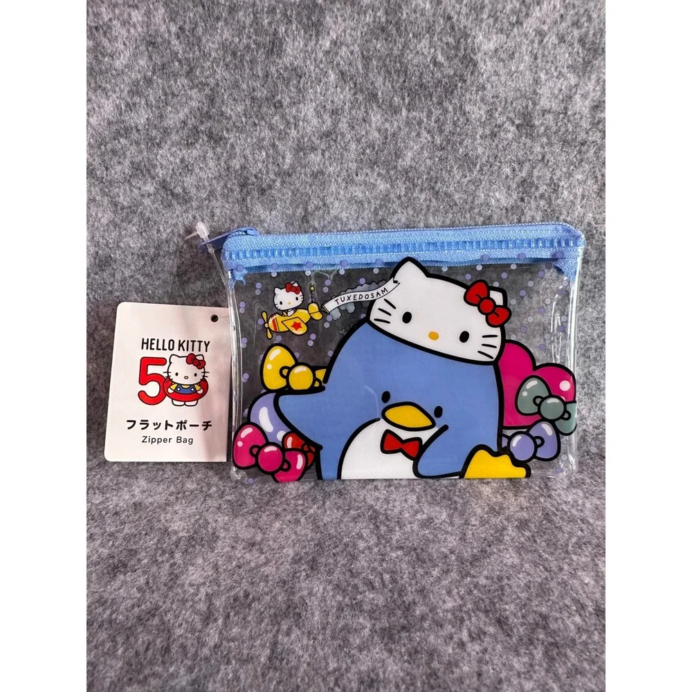 Disney Sanrio Zipper Pouch Lot Hello Kitty 50th Chip Dale Tigger PVC Bags NWT